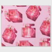 Patroonflessen van vrouwelijke parfum cadeaupapier (Vlak)