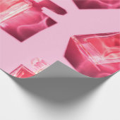 Patroonflessen van vrouwelijke parfum cadeaupapier (Hoek)