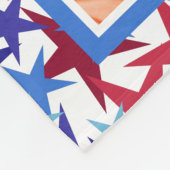 Patroonfotocollage rood-wit-staarten fleece deken (Hoek)