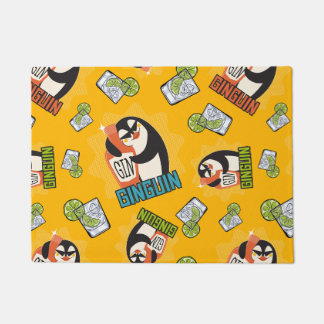 Patroongin, ginguïn pinguïn cadeau voor gin-ventil deurmat