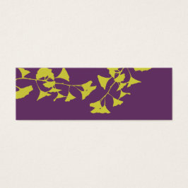 Patroonglanzende Ginkgo Tree Branch Landscape Leaf Mini Visitekaartjes