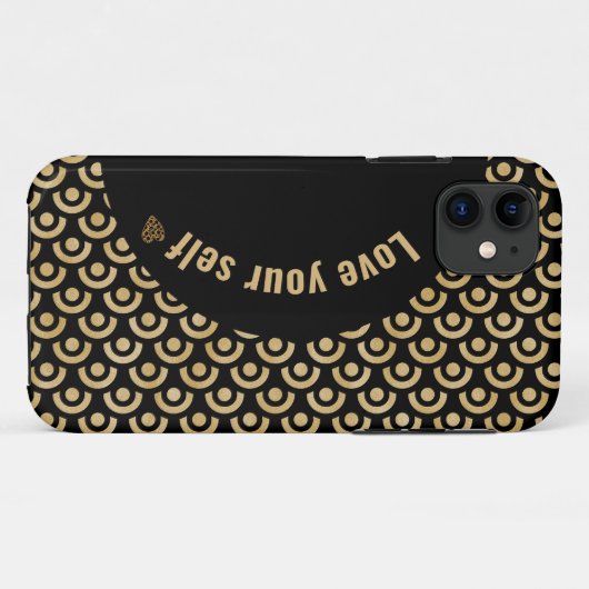 Patroongouden cirkel iPhone draagtas Case-Mate iPhone Case (Achterkant (horizontaal))