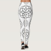 Patroongrijze geometrische cirkels Modern Stijlvol Leggings (Achterkant)