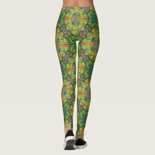 Patroongroen Leggings (Achterkant)