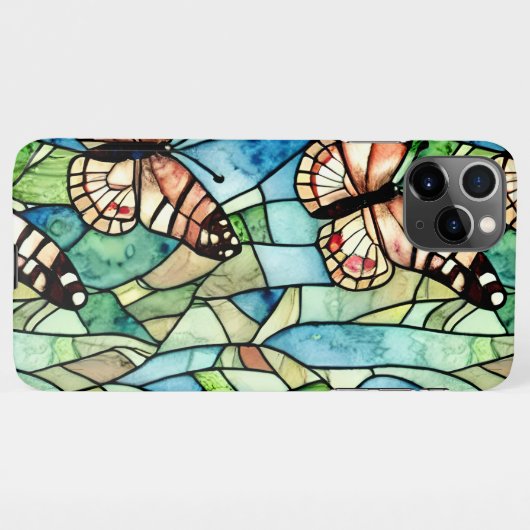 patroonhand getekend groen bos iPhone hoesje (Achterkant horizontaal)