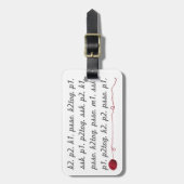 Patrooninstructies voor het breien Crafts Yarn Bal Bagagelabel (Voorkant verticaal)