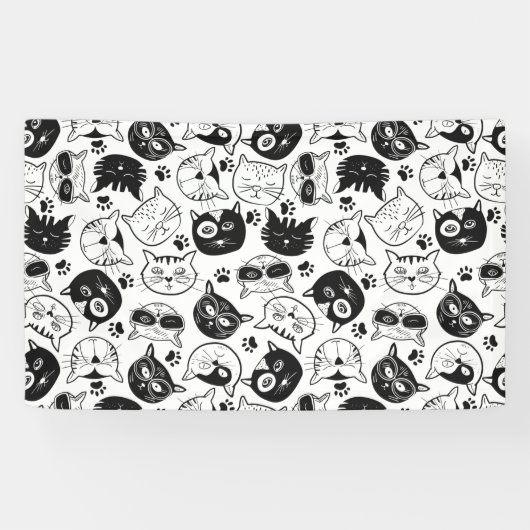 Patroonkattehuis kat, Maine Coon Spandoek (Horizontaal)