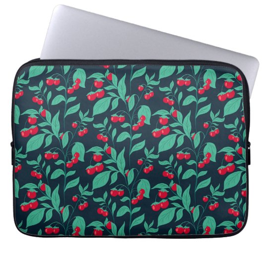 Patroonkerstomaten op de struik laptop sleeve (Voorkant)