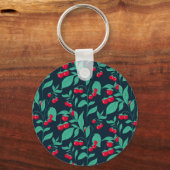 Patroonkerstomaten op de struik sleutelhanger (Voorkant)