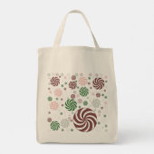 Patroonkerstpretzel Tote Bag (Achterkant)