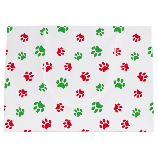 Patroonkerstthema rode en groene verf groot cadeauzakje (Voorkant)