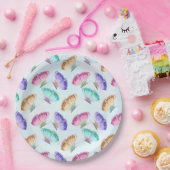  patroonkleurensysteem Waterverf vlinderpatroonpat Papieren Bordje (Feest)