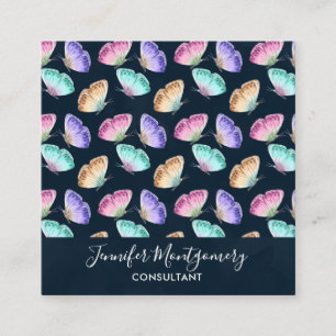 patroonkleurensysteem Waterverf vlinderpatroonpat Vierkante Visitekaartje