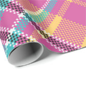 Patroonkleurige moderne geometrische Vintage Cadeaupapier (Rol Hoek)