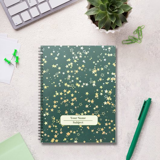 Patroonkleurige sterren Notitieboek
