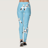 Patroonkleurige witte staart Tropicbird blauw Leggings (Achterkant)