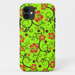 Patroonkunst - Hibiscus Gecko - maak je eigen rug iPhone 11 Hoesje