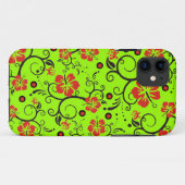 Patroonkunst - Hibiscus Gecko - maak je eigen rug Case-Mate iPhone Case (Achterkant (horizontaal))