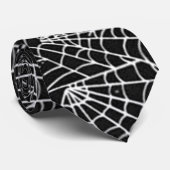 Patroonkunst van Cool Creepy Spider Webs Stropdas (Opgerold)