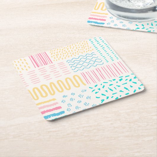 Patroonlijnen Kartonnen Onderzetters (Schuin)