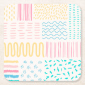 Patroonlijnen Kartonnen Onderzetters (Voorkant)