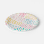 Patroonlijnen Papieren Bordje (Gekanteld)