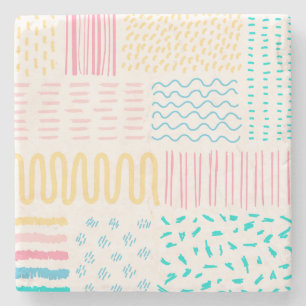 Patroonlijnen Stenen Onderzetter