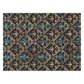 Patroonmarmer en goud van de Fleur-de-lis-patroon Tafelkleed (Voorkant (Horizontaal))