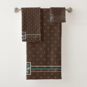 Patroonmonogram met lampglas ID594 Bad Handdoek (Insitu)