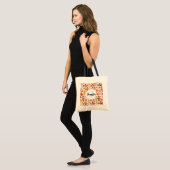 Patroonmonogram Thanksgiving Turkije en Scarecrow Tote Bag (Voorkant (model))