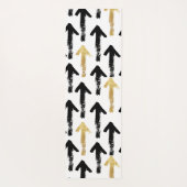 Patroonmonogram voor moderne gouden, zwarte en wit yogamat (Achterkant)