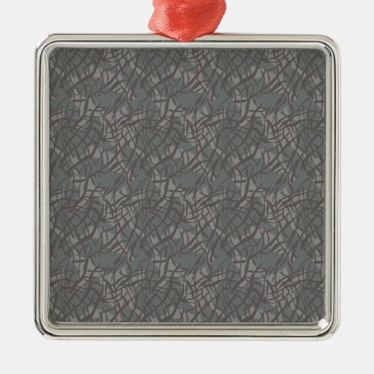 Patroonolifant Metalen Ornament (Voorkant)