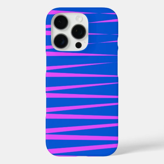 Patroonontwerp in blauw en roze Case-Mate iPhone case (Achterkant)