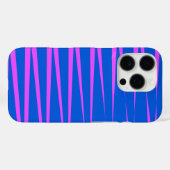 Patroonontwerp in blauw en roze Case-Mate iPhone case (Achterkant (horizontaal))