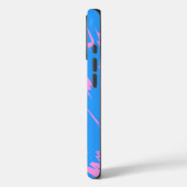 Patroonontwerp in blauw en roze Case-Mate iPhone case (Achterkant / Links)
