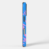 Patroonontwerp in blauw en roze Case-Mate iPhone case (Achterkant / Rechts)