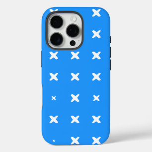 Patroonontwerp in Blauw en Wit iPhone 16 Pro Hoesje