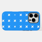 Patroonontwerp in Blauw en Wit Case-Mate iPhone Case (Achterkant (horizontaal))