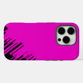 Patroonontwerp in Hot Pink en Black Case-Mate iPhone Case (Achterkant (horizontaal))