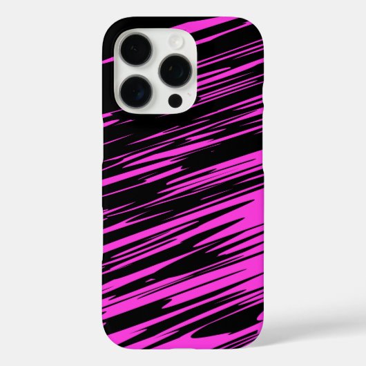 Patroonontwerp in Hot Pink en Black Case-Mate iPhone Case (Achterkant)