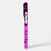 Patroonontwerp in Hot Pink en Black Case-Mate iPhone Case (Achterkant / Links)