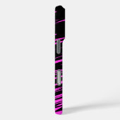 Patroonontwerp in Hot Pink en Black Case-Mate iPhone Case (Achterkant / Rechts)