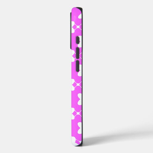 Patroonontwerp in roze en wit Case-Mate iPhone case (Achterkant / Links)