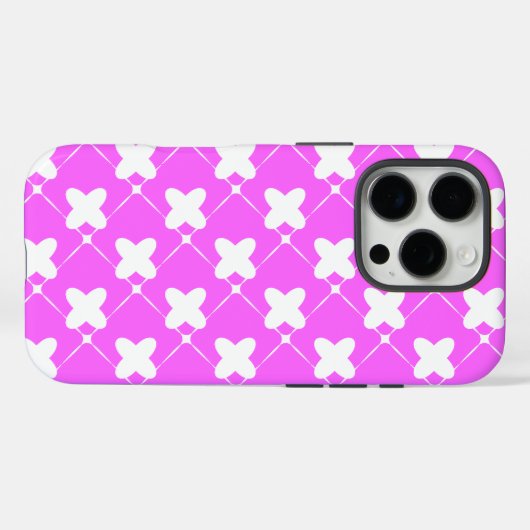 Patroonontwerp in roze en wit Case-Mate iPhone case (Achterkant (horizontaal))