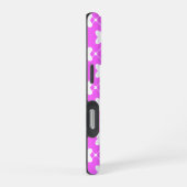 Patroonontwerp in roze en wit iPhone hoesje (Rechterkant)