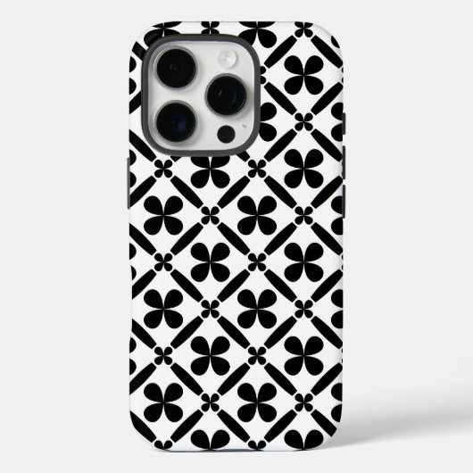Patroonontwerp in zwart en wit Case-Mate iPhone case (Achterkant)