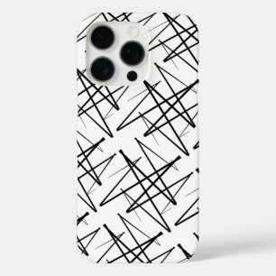 Patroonontwerp in zwart-wit iPhone 16 pro hoesje