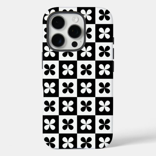 Patroonontwerp in zwart-wit Case-Mate iPhone case (Achterkant)