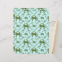 Patroonontwerp met aquatische krabben