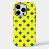 Patroonontwerp op Geel Case-Mate iPhone Case (Achterkant)